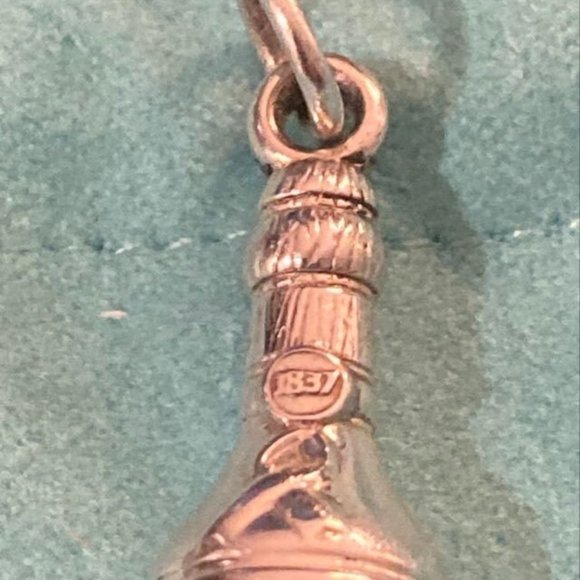 VERY RARE, NEW!! Tiffany & Co. Sterling Silver Champagne Bottle Charm - Picture 3 of 4
